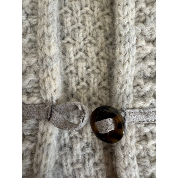 ZARA Beige Small Wool Blend Knit Cardigan Sweater Jacket Button Closures - Picture 8 of 16